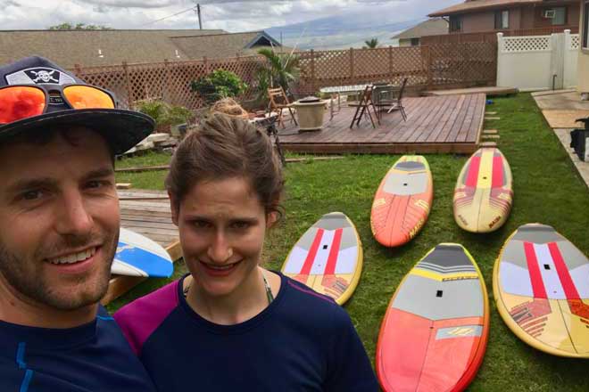 Unser Surf Quiver auf Maui